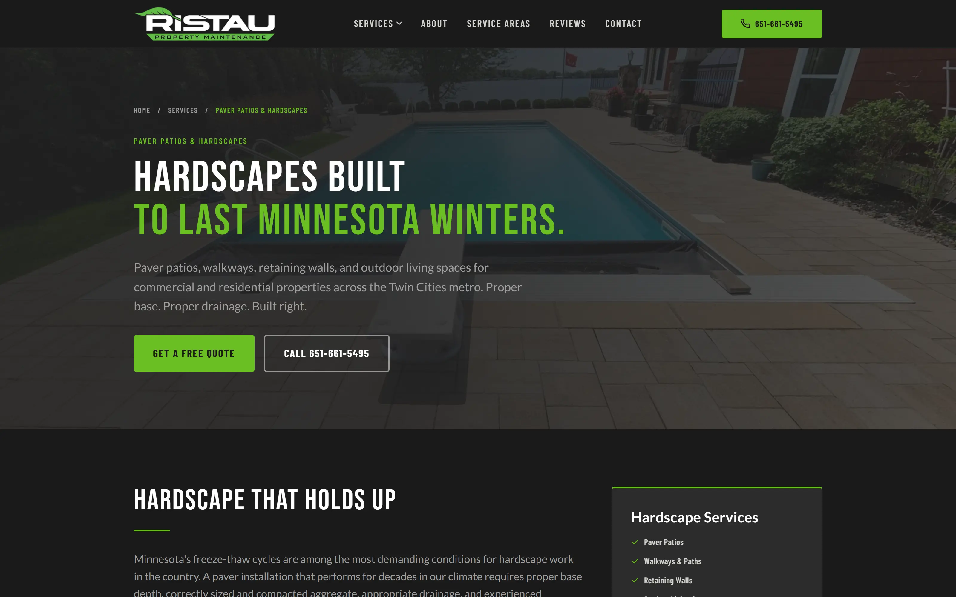 Ristau Property Maintenance full desktop experience