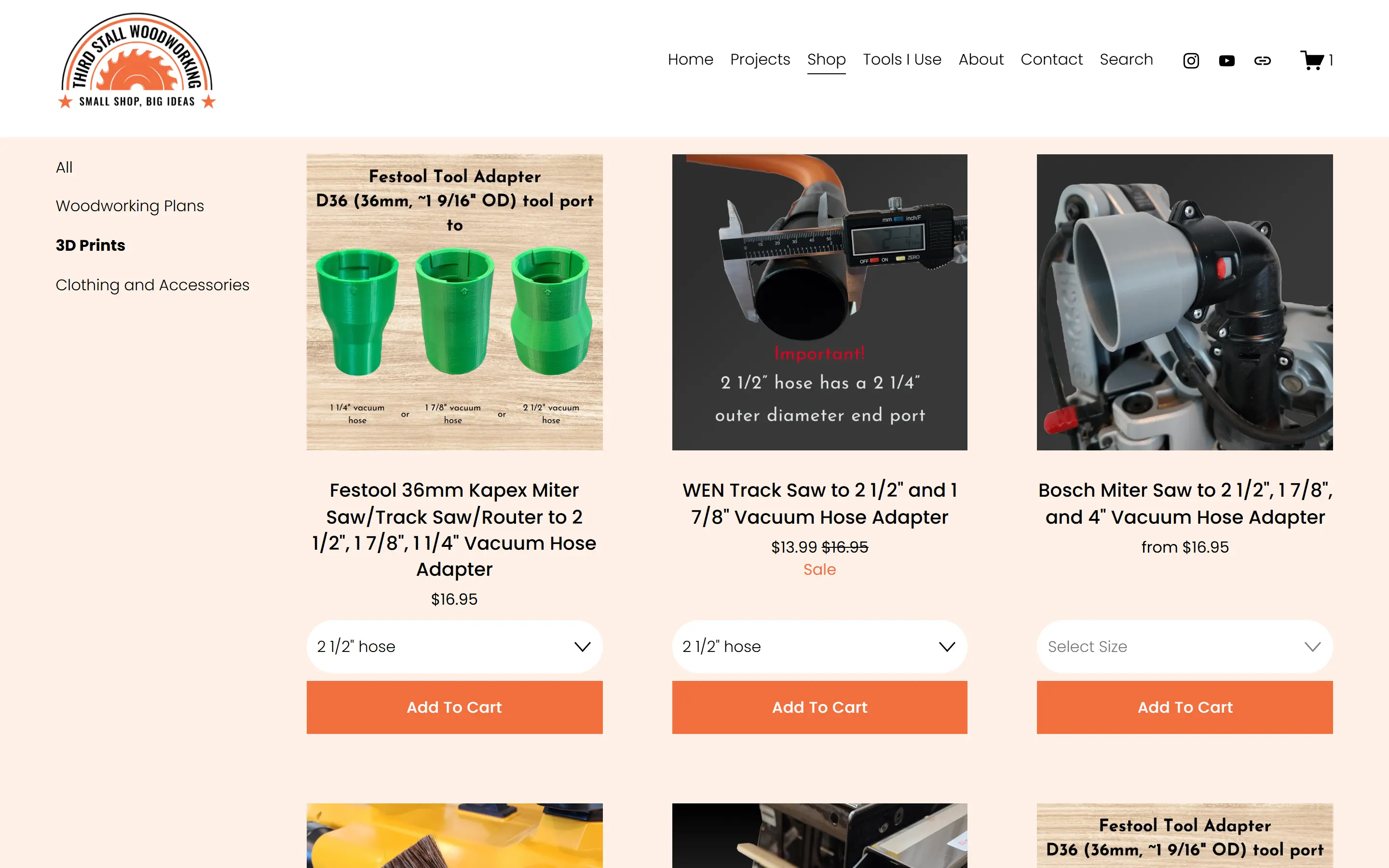 Third Stall Woodworking desktop view